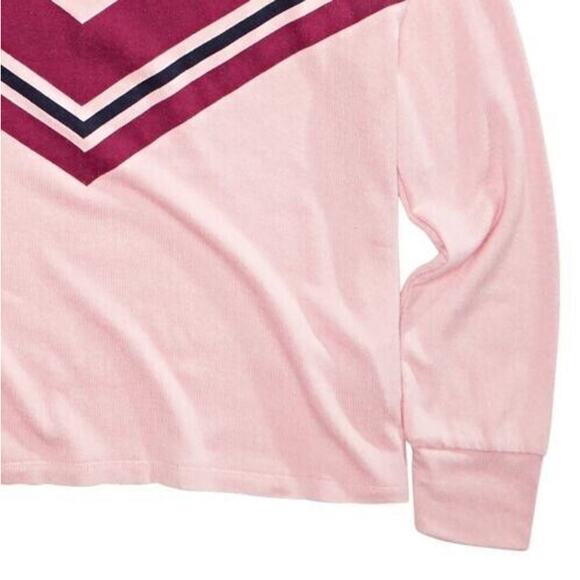 Epic Threads Big Girls Chevron-Print Pink Hoodie Pullover Top Size Small (S) - Picture 3 of 5